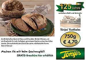 Jubiläumsbrot im Oktober - Tönjes' Rustikales