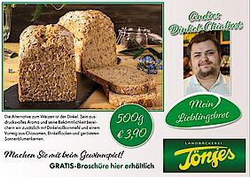 Lieblingsbrot im Oktober - Andres Dinkel-Chiabrot